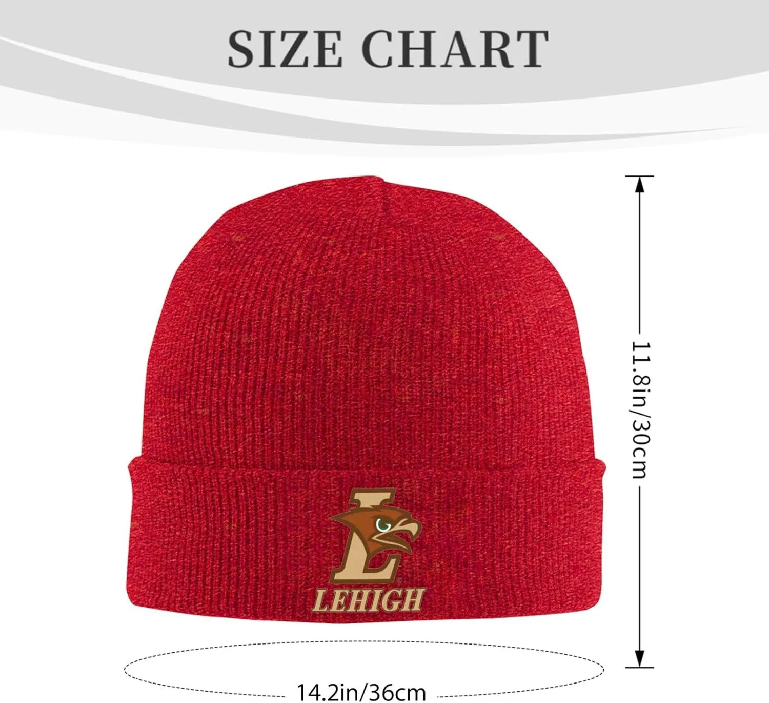 Lehigh University Logo Classic Warm Winter Knit Cap Fleece Lined Beanie Hat