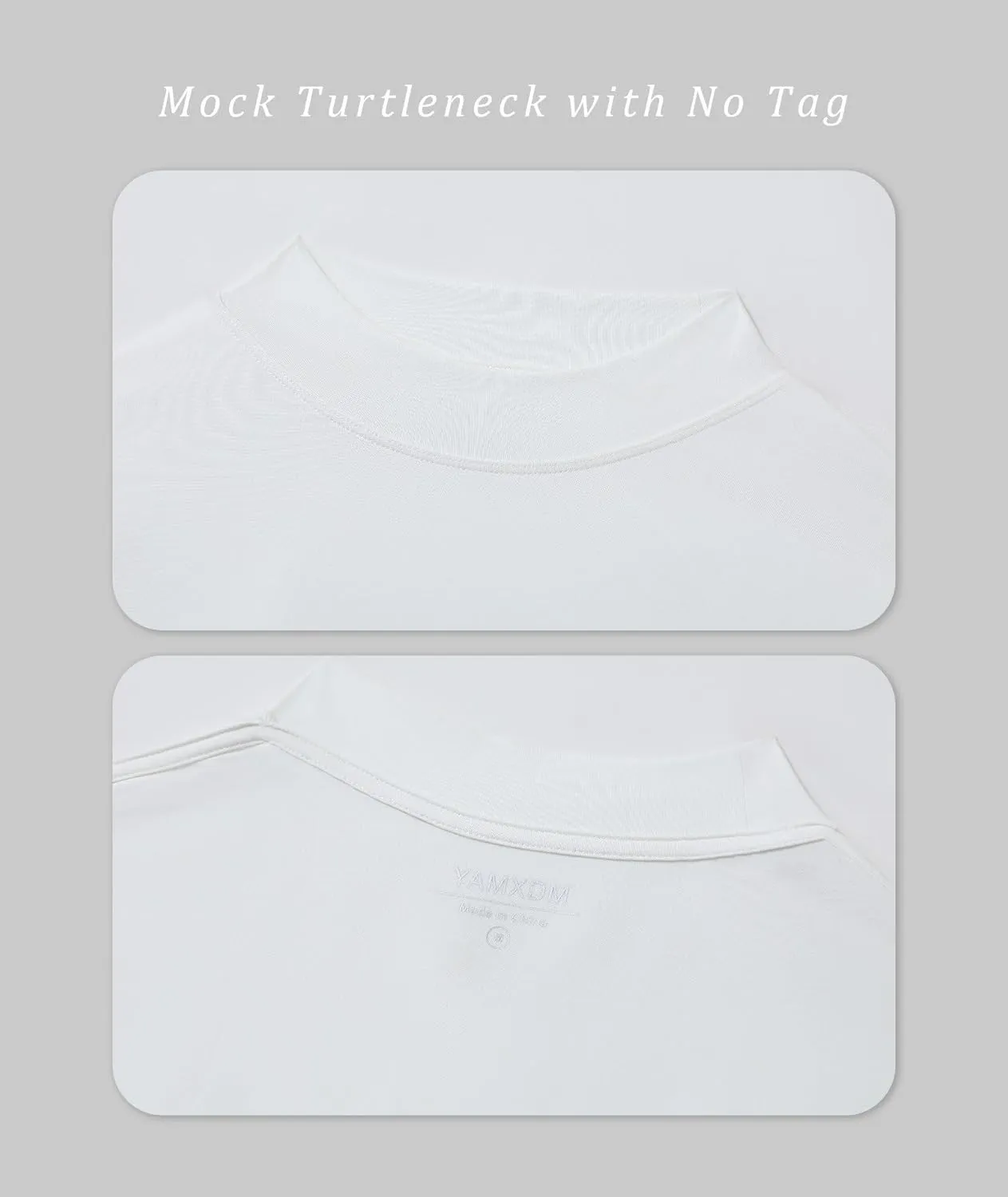 Long Sleeve Shirts for Men Mock Turtleneck Moisture Wicking Business Casual Pullover Undershirts Mens Tee Shirt Top