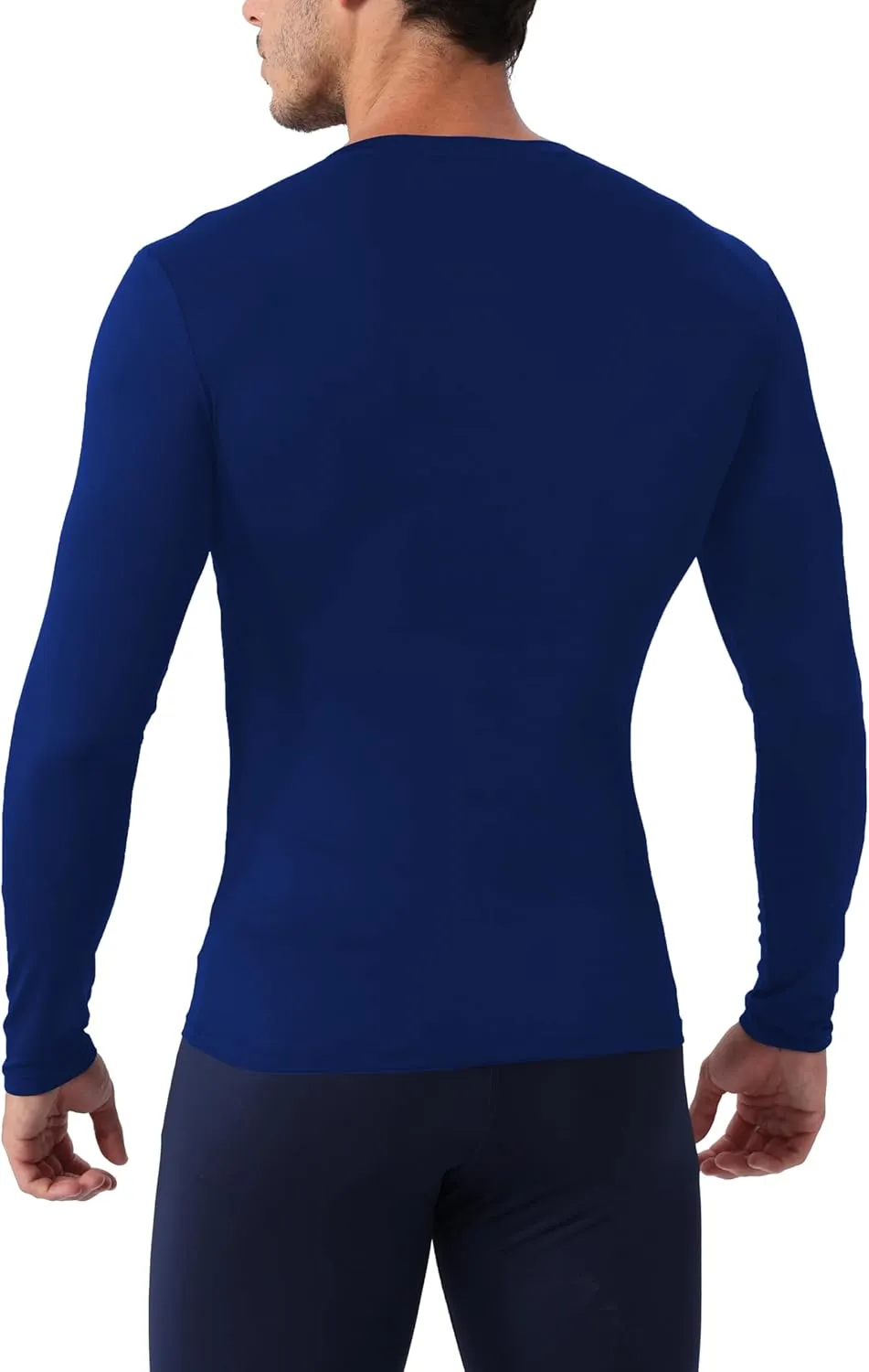 Men's Compression Shirt V Neck Long Sleeve Workout Shirts Cool Dry Athletic Gym Undershirts Active Sports Baselayer Tops