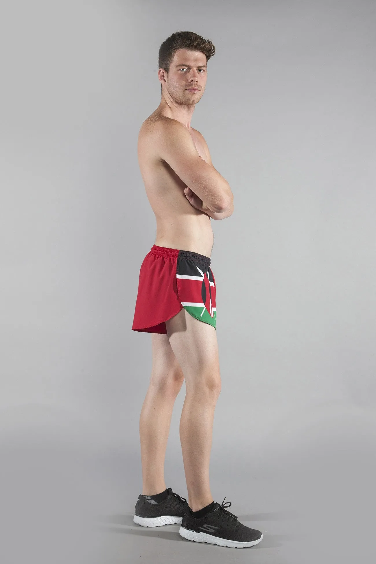 Men's Flag 1" Elite Split Shorts [J-L] - Kenya