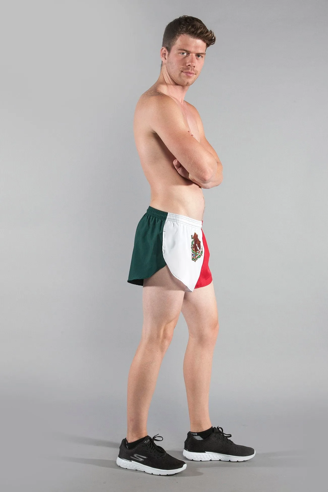 Men's Flag 1" Elite Split Shorts [M] - Mexico