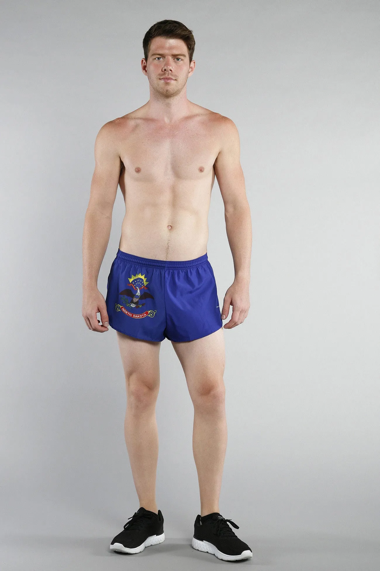 Men's Flag 1" Elite Split Shorts [N] - North Dakota
