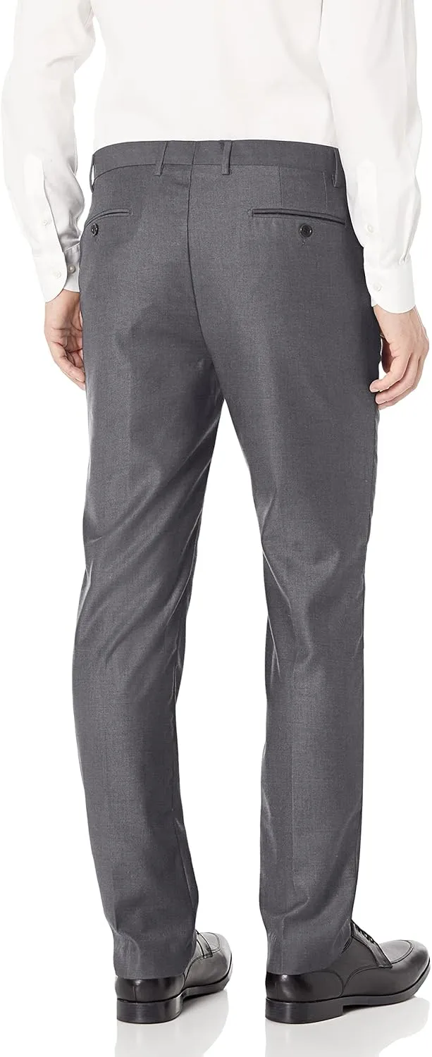 Men's Slim Fit Solid Dress Pants