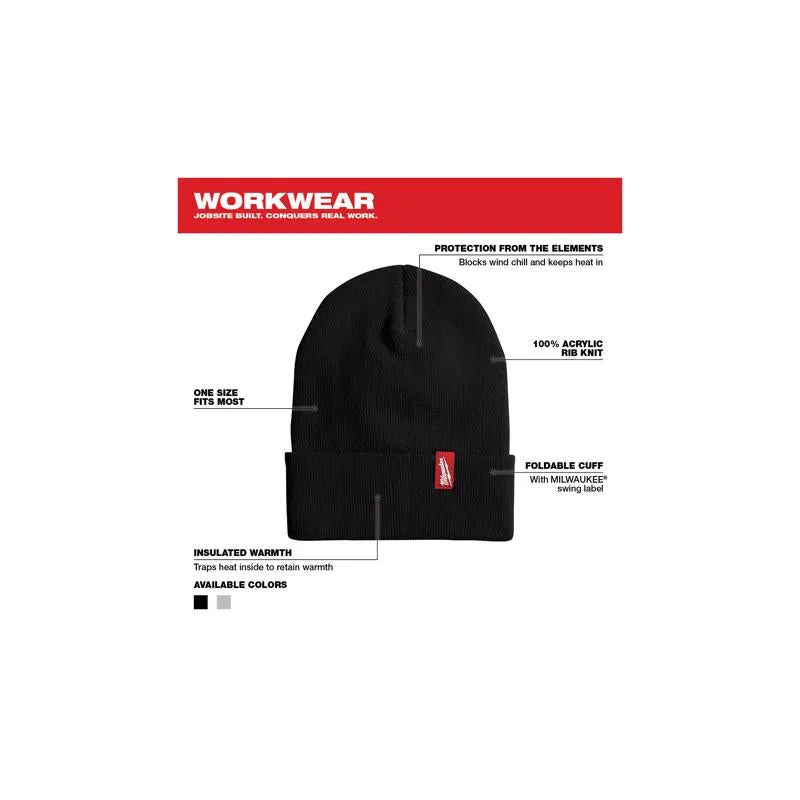 Milwaukee Cuffed Beanie Black One Size Fits All