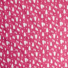 Pine Tree on Pink Printed Flannelette