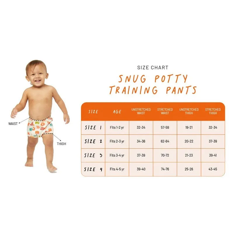 Playtime Trio Size 4 - Snug Potty Training Pull-up Pants Kids 100% Cotton (Fits 4-5 years) - Pack of 18