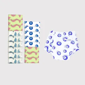 Playtime Trio Size 4 - Snug Potty Training Pull-up Pants Kids 100% Cotton (Fits 4-5 years) - Pack of 18