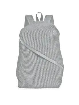 Please Please Issey Miyake Light Grey Bias Pleats Backpack