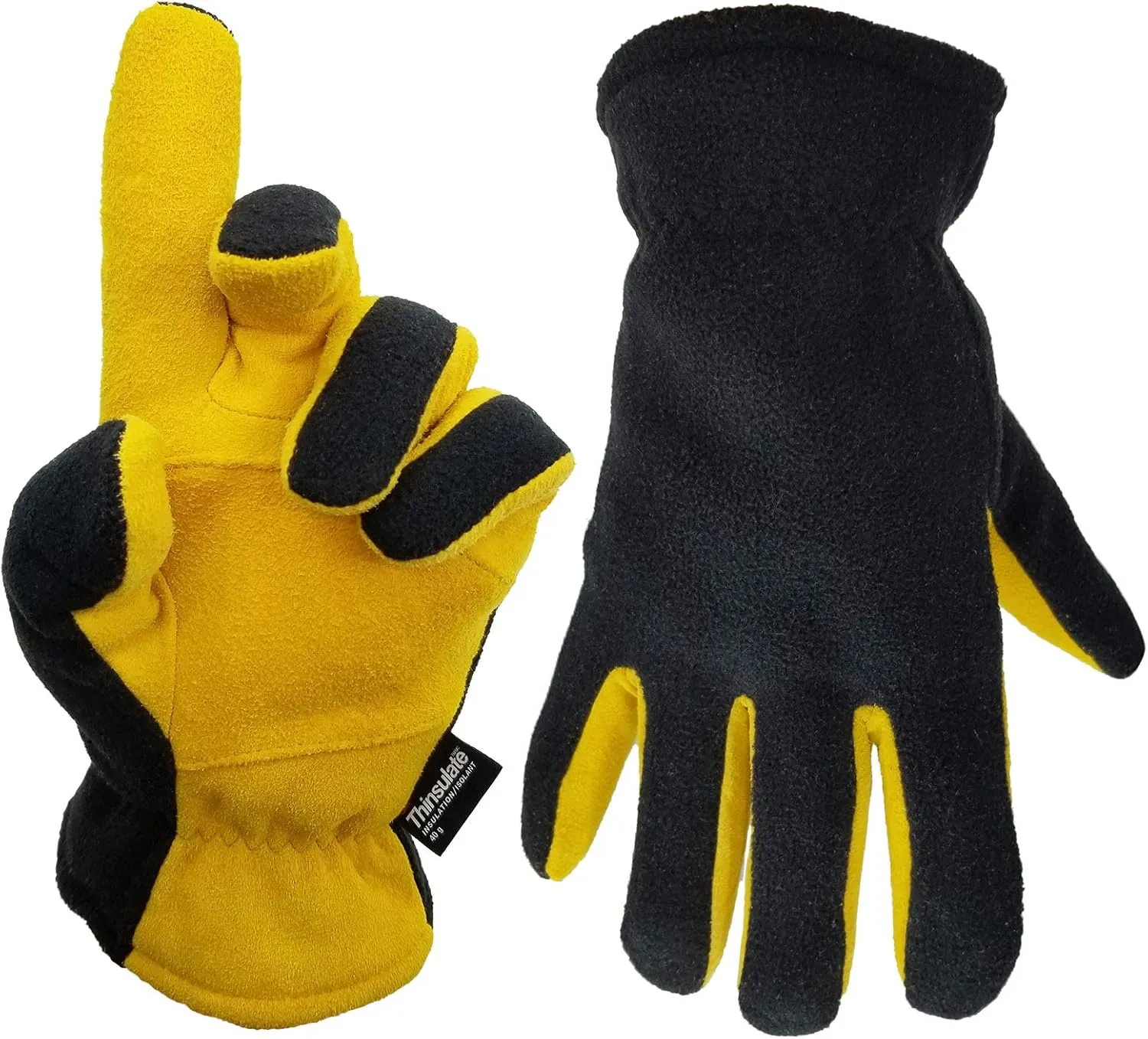 SKYDEER Super Soft and Warm Winter Gloves with Deersplit Leather Suede and 3M Thinsulate Insulation for Cold Weather