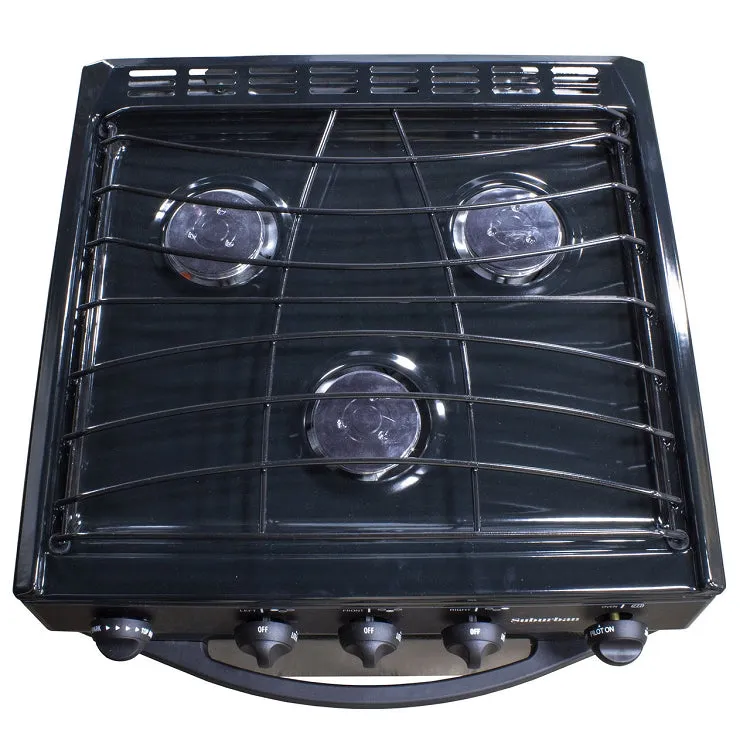 Suburban Gas Range 17 inch Black, 3106A