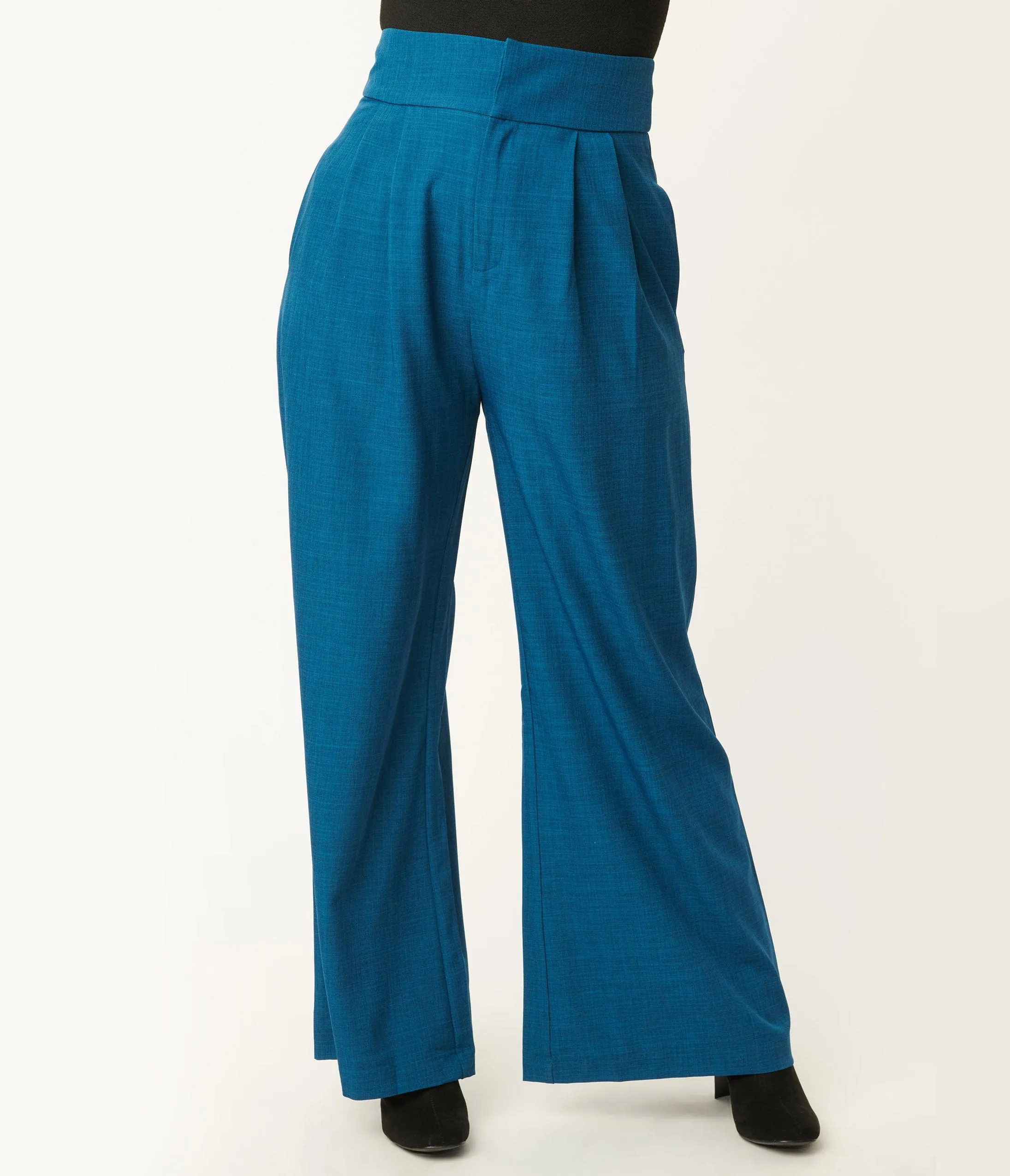 Teal High Waist Pants