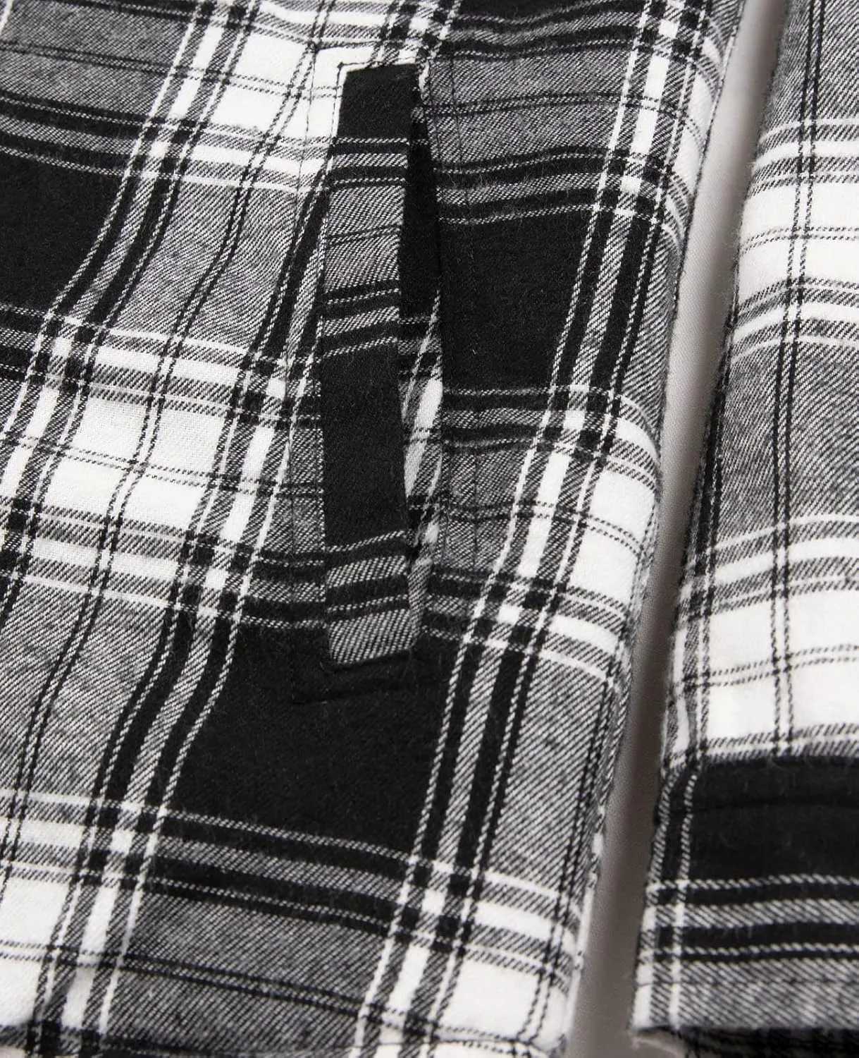 ThCreasa Womens Sherpa Lined Plaid Hooded Flannel Jacket with Hand Pockets Button Down Shirt Jackets