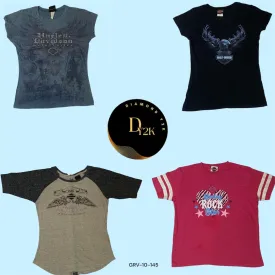Vintage Y2K Harley Davidson Baby Tee – Biker Chic Vibes (GRV-10-145)