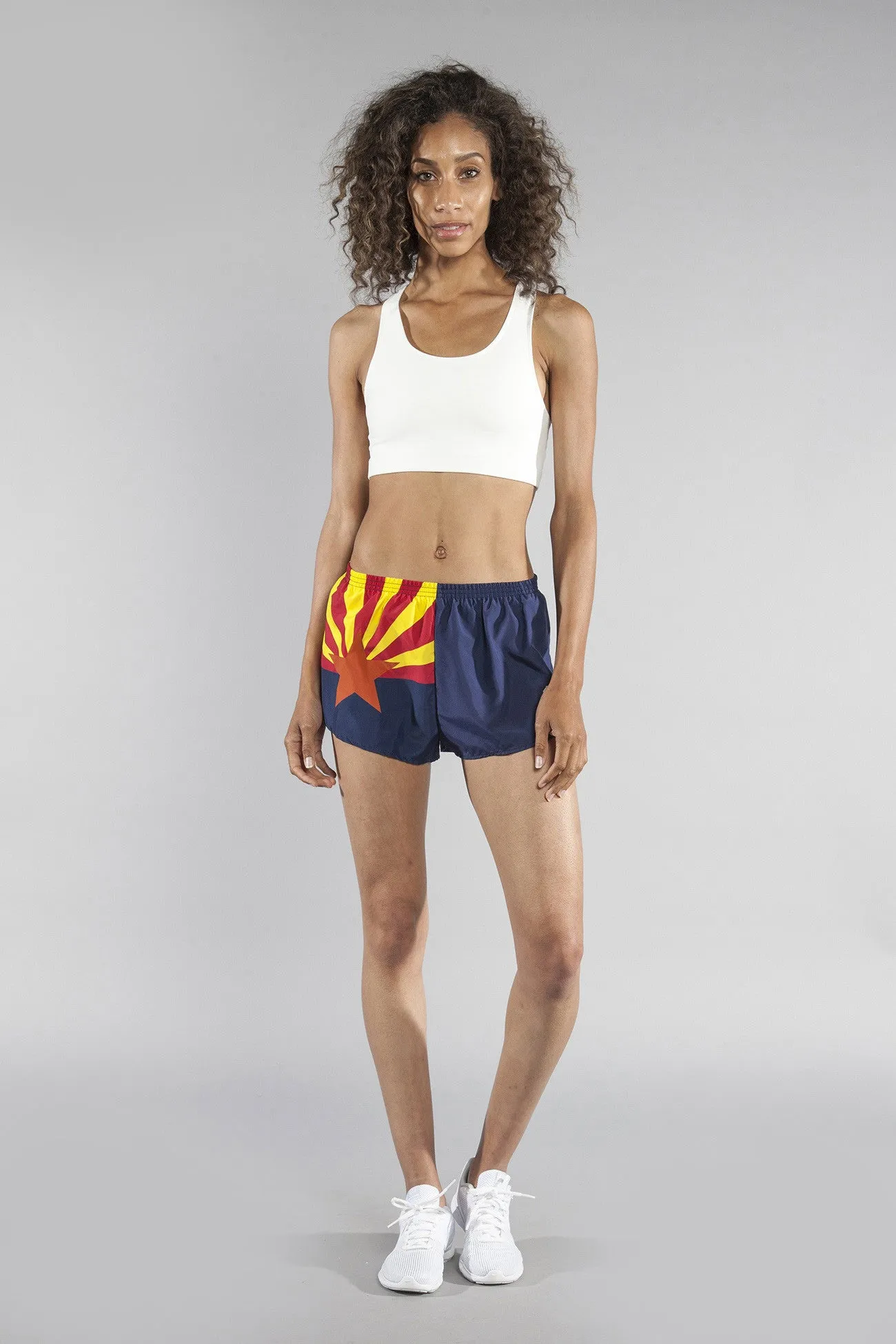 Women's 1" Elite Split Flag Shorts [A-D] - Arizona