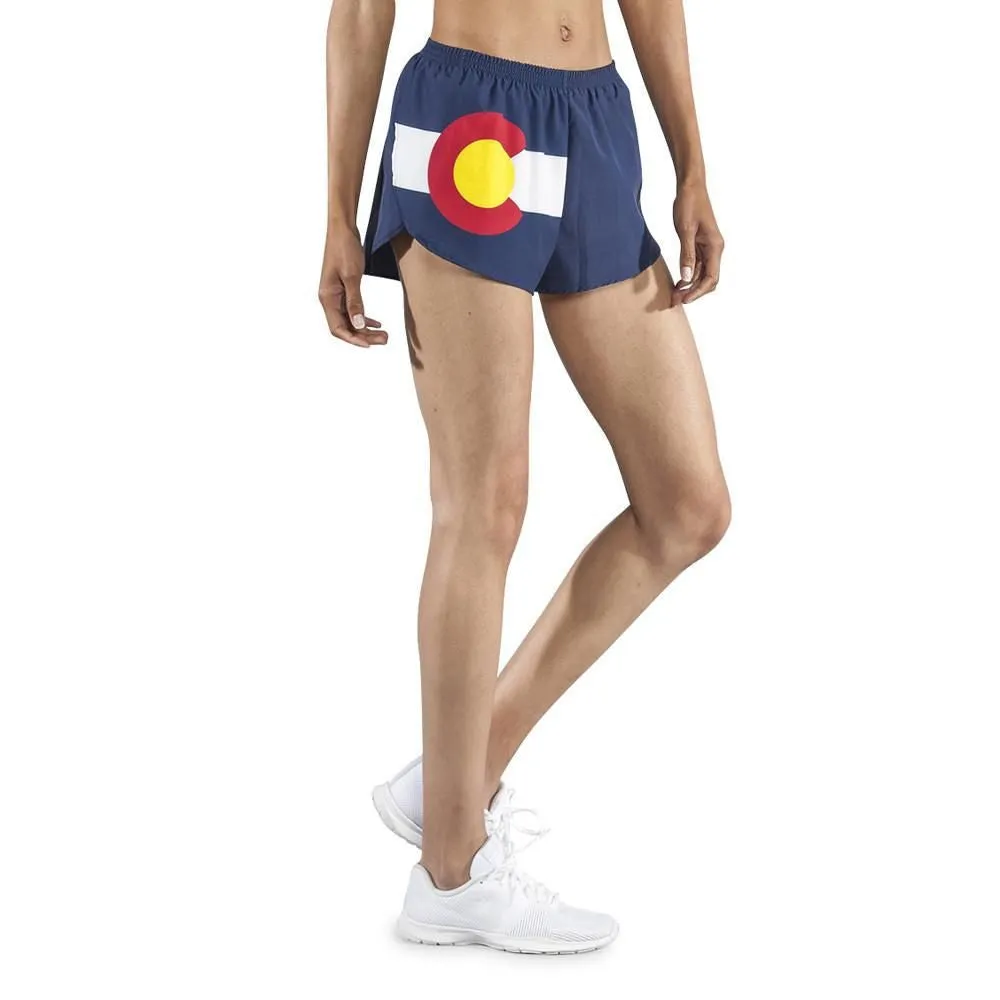 Women's 1" Elite Split Flag Shorts [A-D] - Colorado