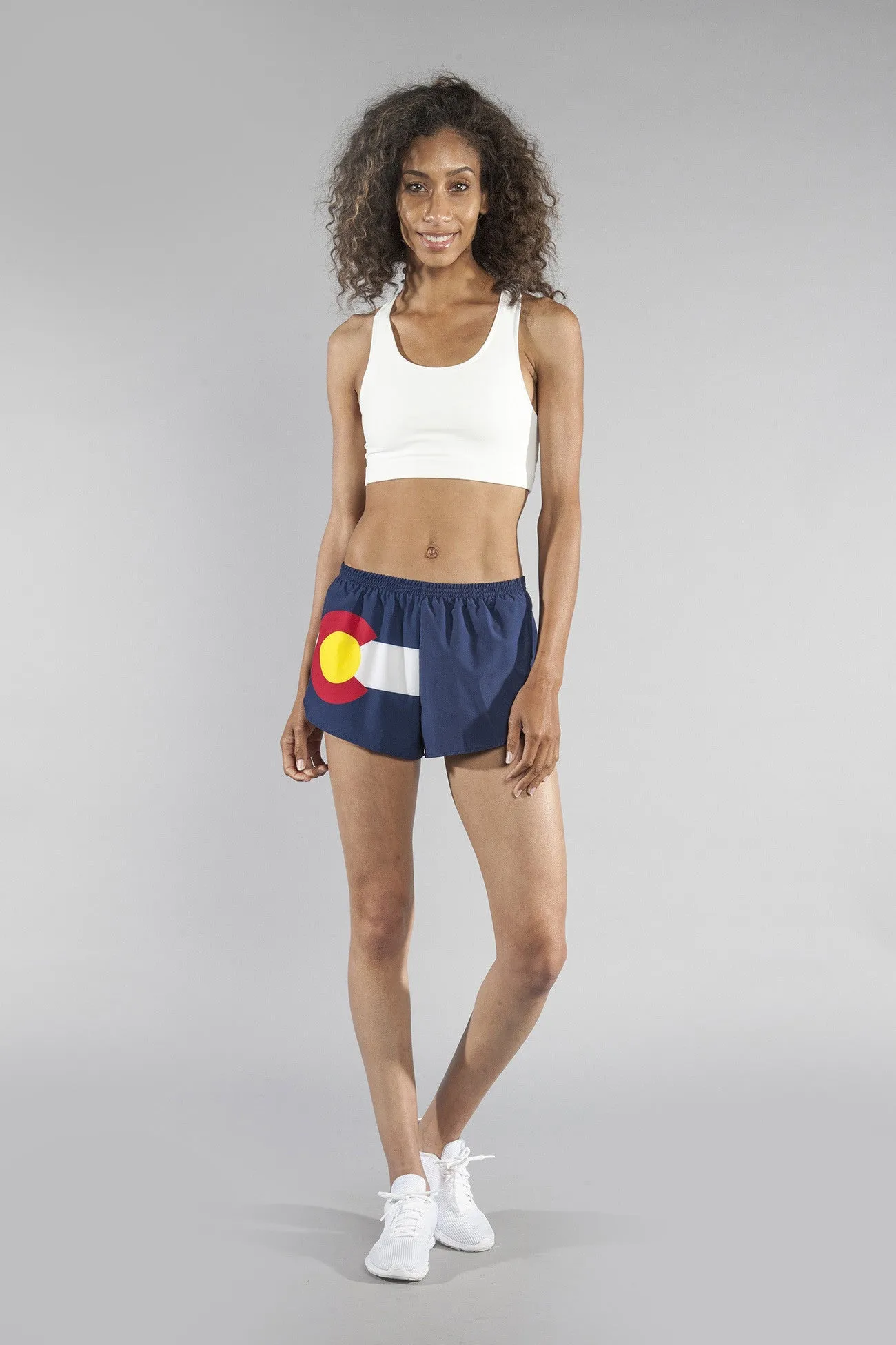 Women's 1" Elite Split Flag Shorts [A-D] - Colorado