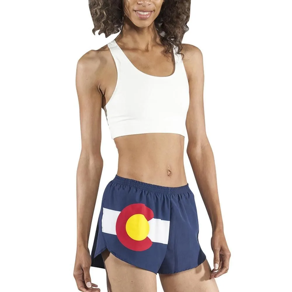 Women's 1" Elite Split Flag Shorts [A-D] - Colorado