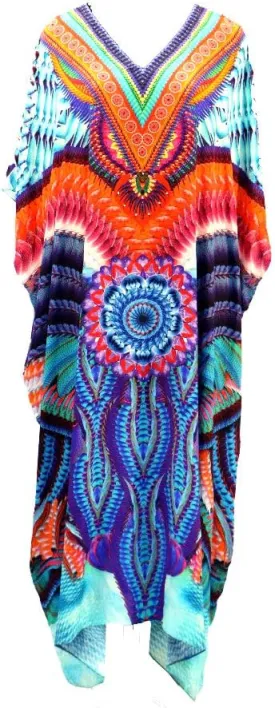 Women's Caftan Dress - Beachwear Coverup Kaftan Casual Long Maxi Lougewear One Size Dresses for Girls & Women