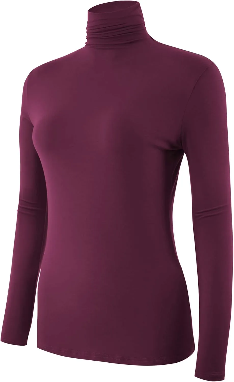 Women's Long Sleeve Lightweight Turtleneck Top Pullover Casual Active Layer Tops Shirts