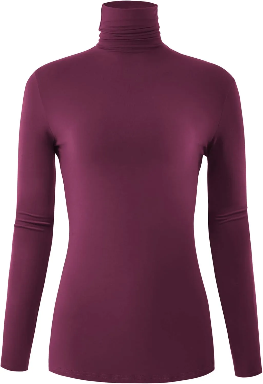 Women's Long Sleeve Lightweight Turtleneck Top Pullover Casual Active Layer Tops Shirts