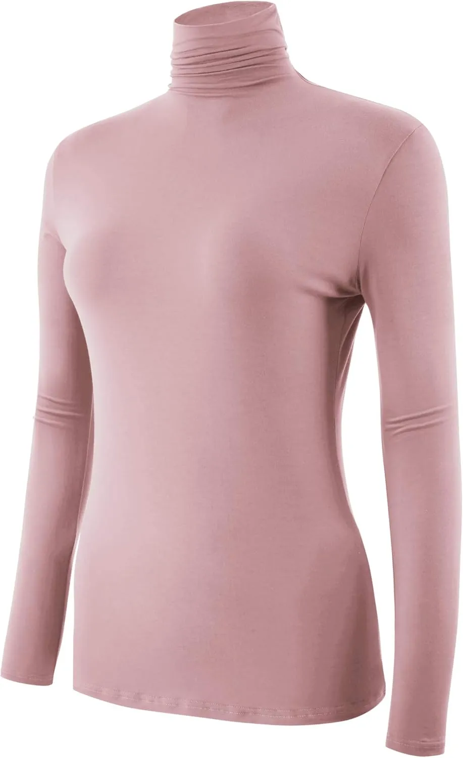 Women's Long Sleeve Lightweight Turtleneck Top Pullover Casual Active Layer Tops Shirts