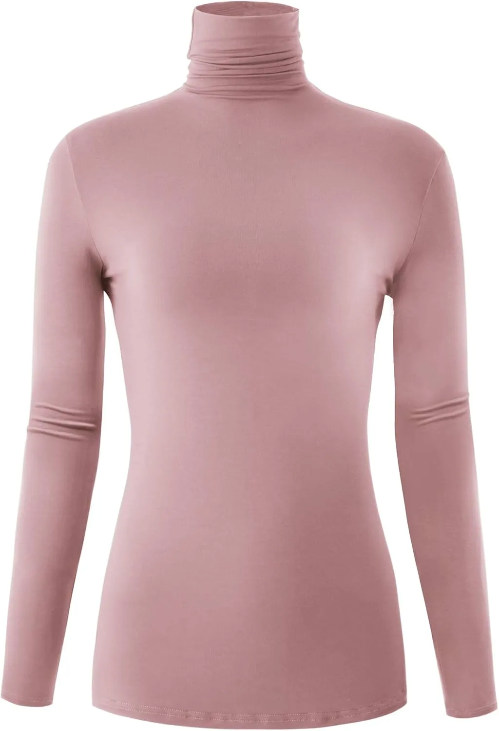 Women's Long Sleeve Lightweight Turtleneck Top Pullover Casual Active Layer Tops Shirts