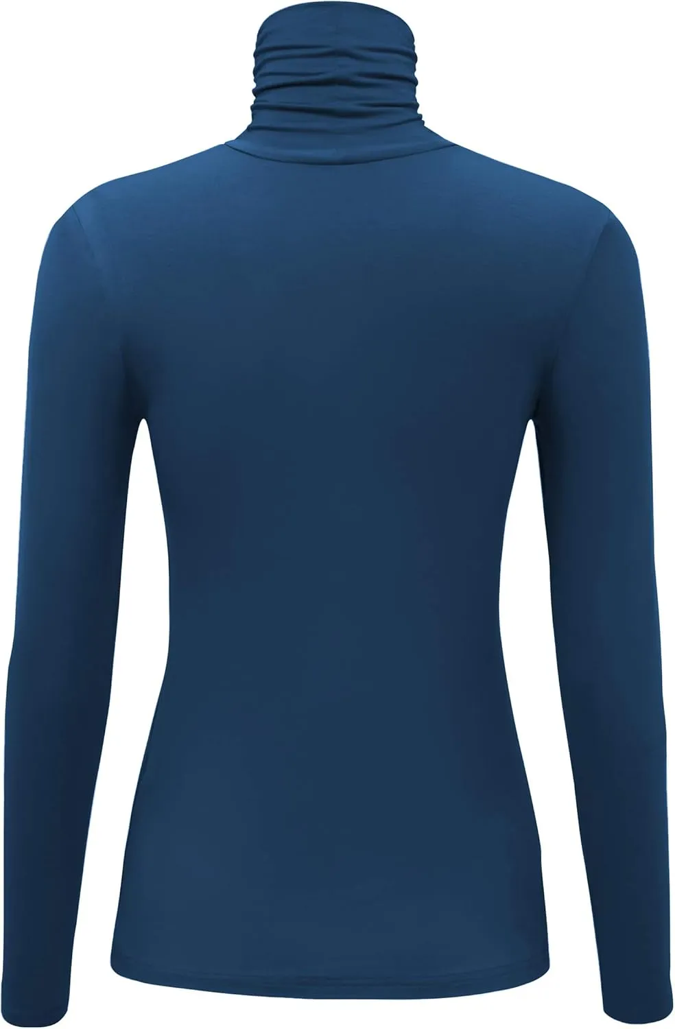 Women's Long Sleeve Lightweight Turtleneck Top Slim Fit Pullover T-Shirt (S-XXL)